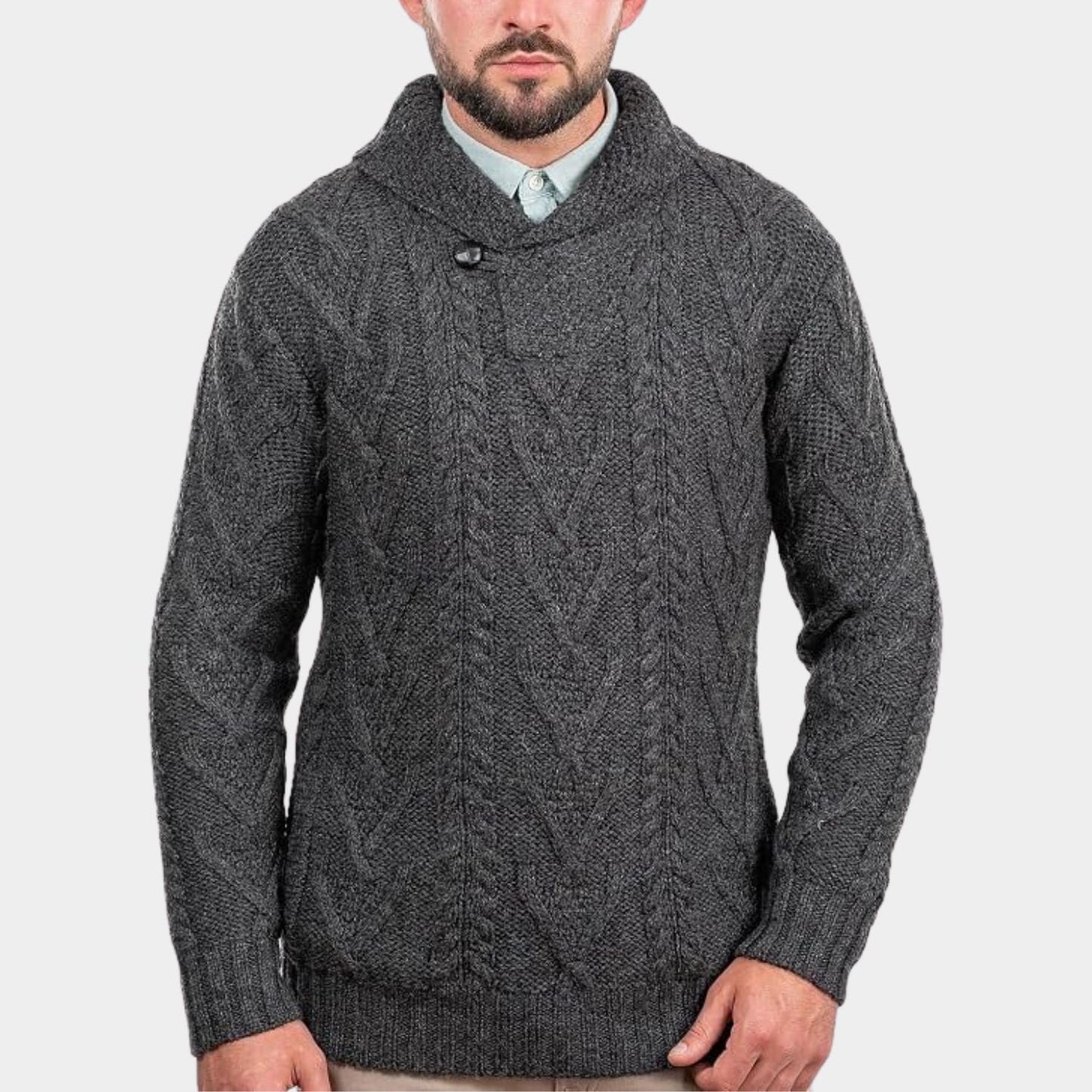 Classic Shawl Collar Knit Jumper | Zyphhra