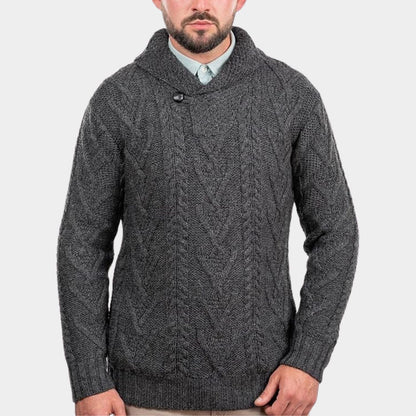 Classic Shawl Collar Knit Jumper | Zyphhra