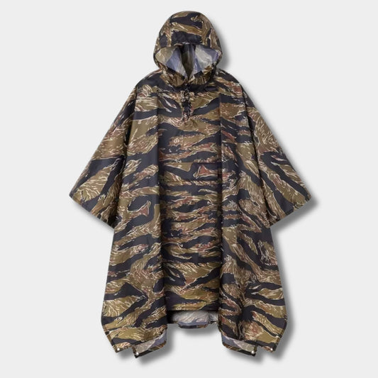 Camouflage Hooded Poncho Rain Coat | Zyphhra
