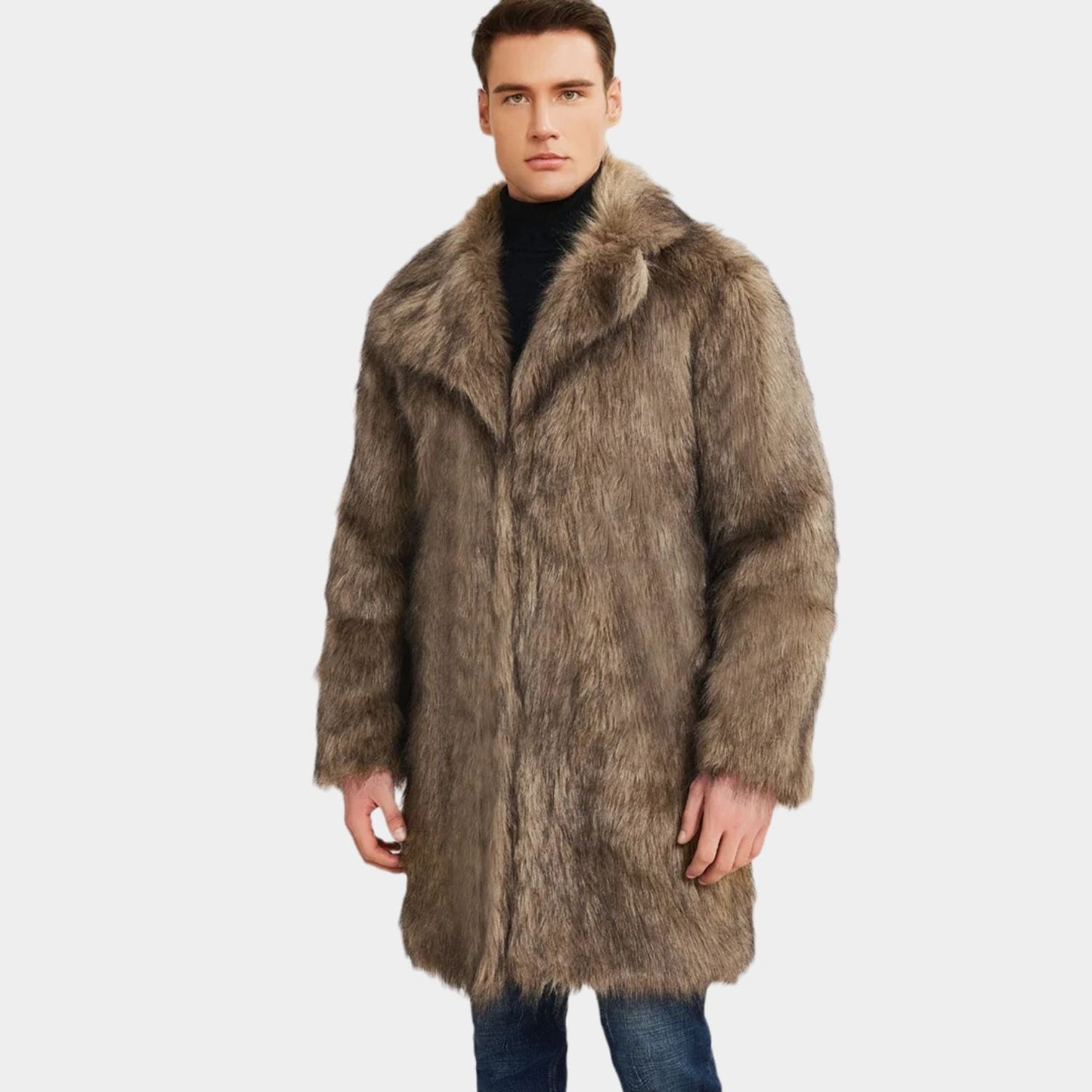 Luxurious Lapel Plush Fur Coat | Zyphhra