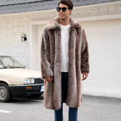 Voluminous Collar Plush Fur Coat | Zyphhra