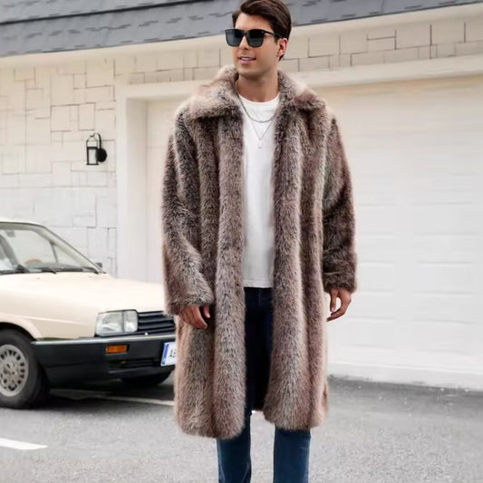 Voluminous Collar Plush Fur Coat | Zyphhra