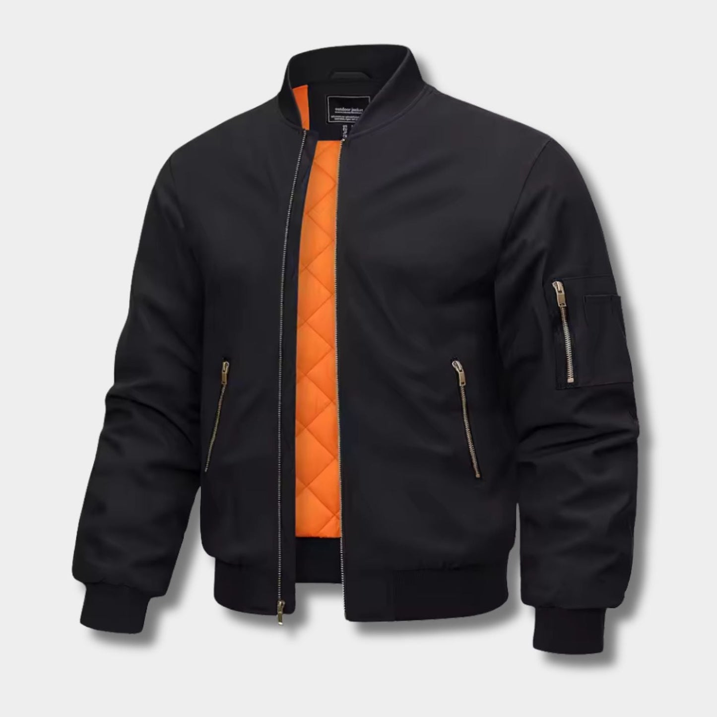 Metallic Zip Bomber Jacket | Zyphhra