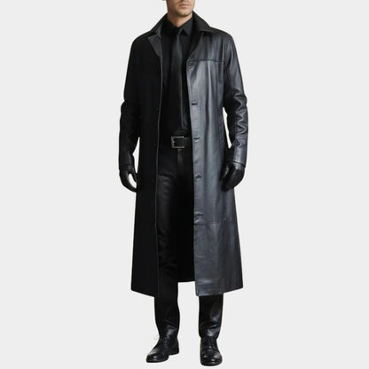 Long Leather Jacket | Zyphhra