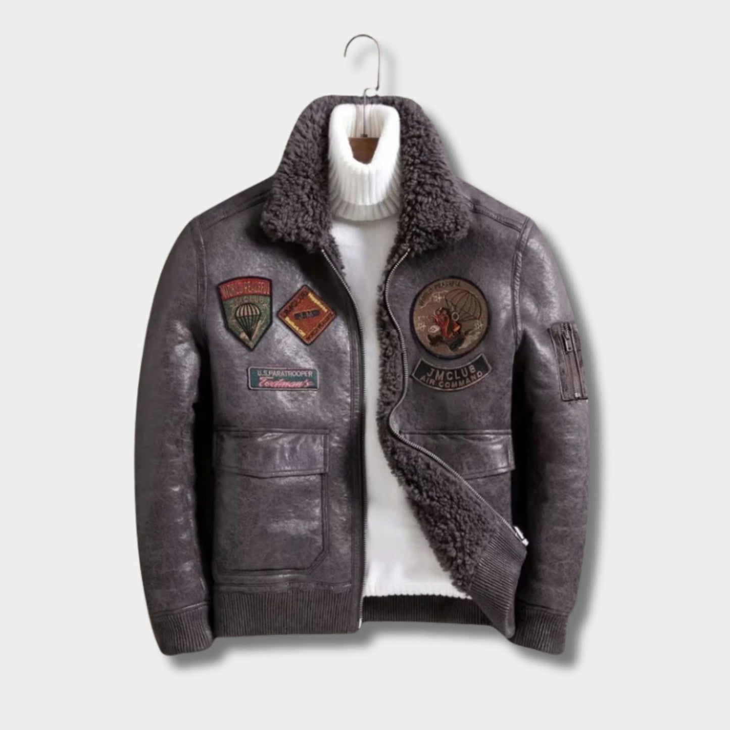 Sherpa Lined Bomber Jacket | Zyphhra