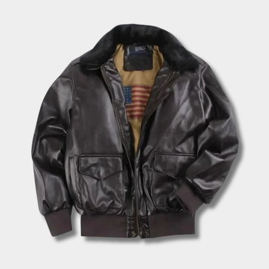 Vintage Leather Aviator Jacket | Zyphhra