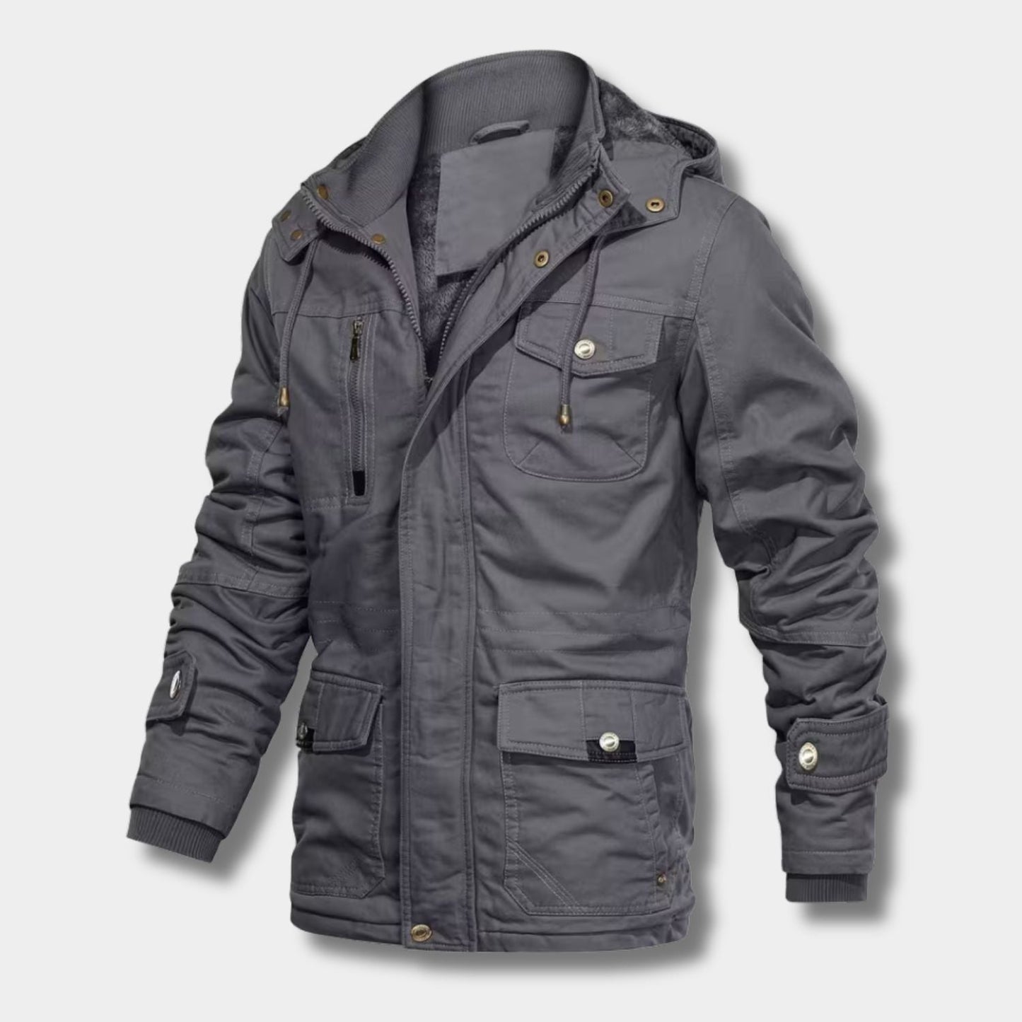 Multi-Pocket Military Winter Jacket | Zyphhra