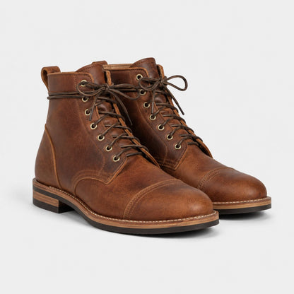 Retro Leather Dress Boots | Zyphhra