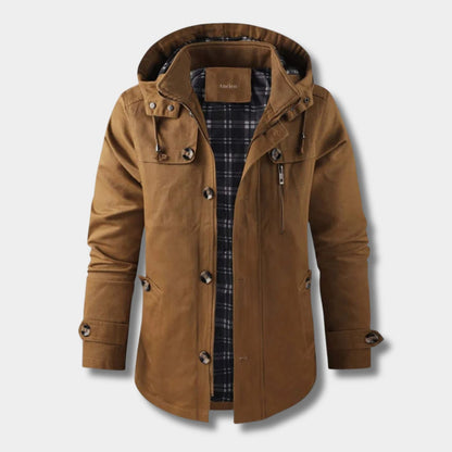 Button Front Hooded Winter Jacket | Zyphhra