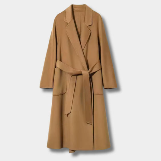 Belted Lapel Wool Over Coat | Zyphhra