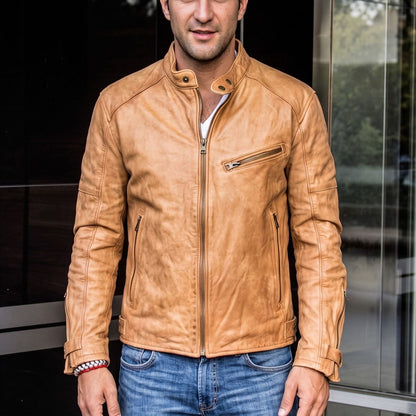 Classic Moto Leather Jacket | Zyphhra