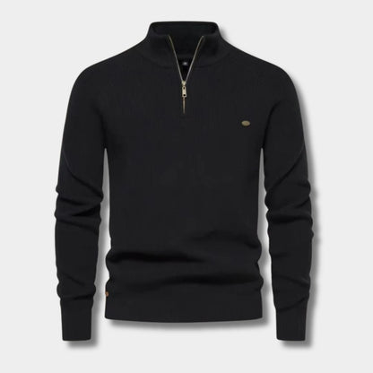 Quarter-Zip Textured Jumper | Zyphhra