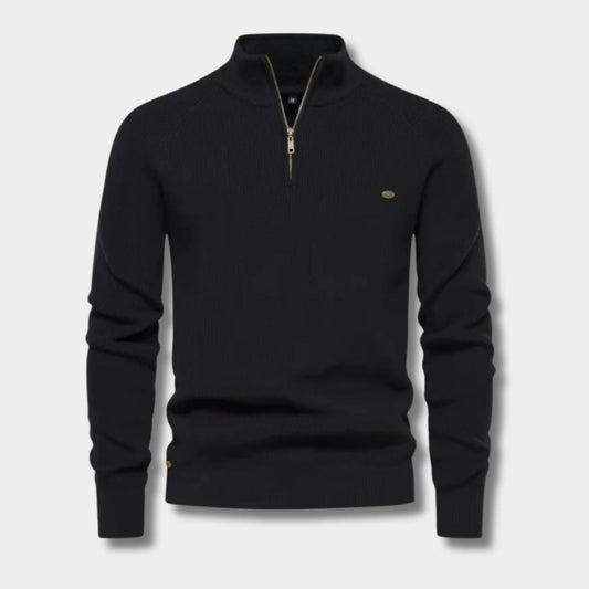 Quarter-Zip Textured Jumper | Zyphhra