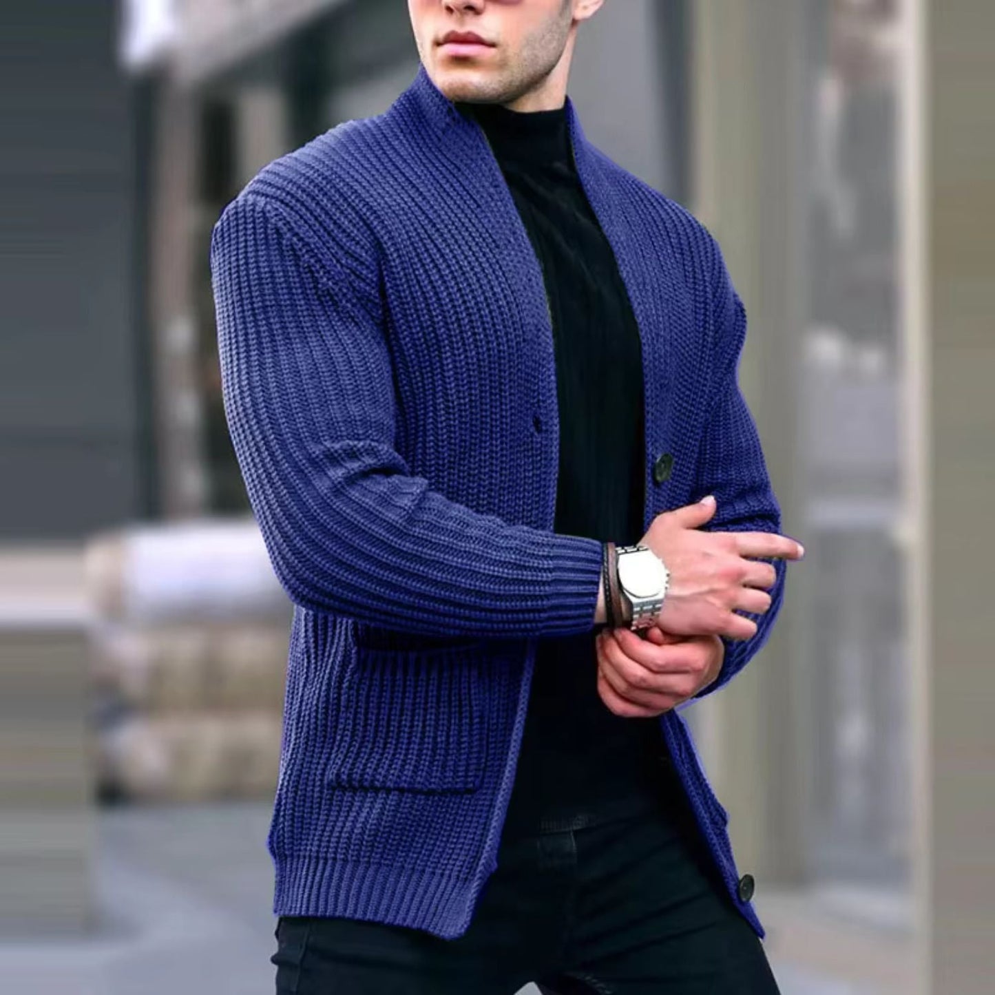Shawl Collar Knit Cardigan | Zyphhra