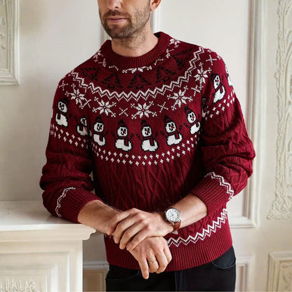 Snowman Cable Knit Christmas Jumper | Zyphhra