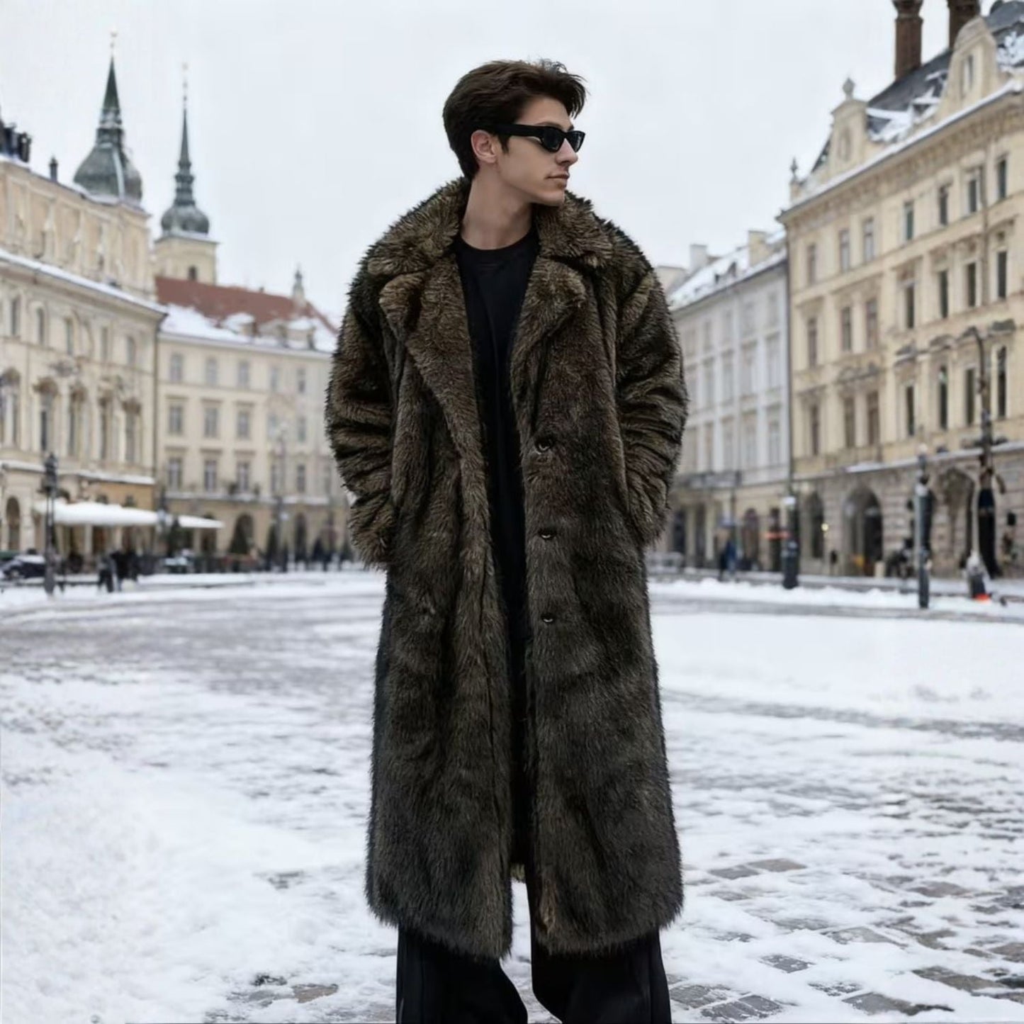 Ombre Lapel Midlength Fur Coat | Zyphhra