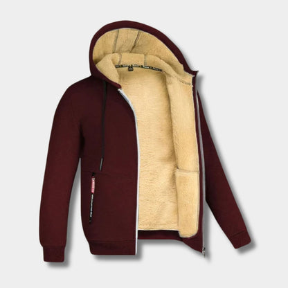Fleece Lined Hooded Fleece Jacket | Zyphhra