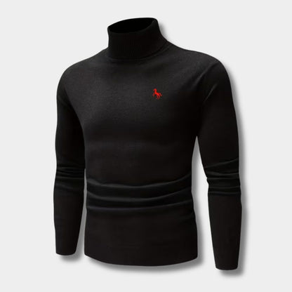Embroidered Chest Detail Roll Neck | Zyphhra