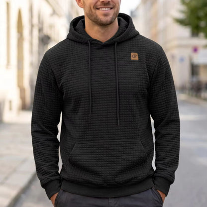 Textured Jacquard Pullover Hoodie | Zyphhra