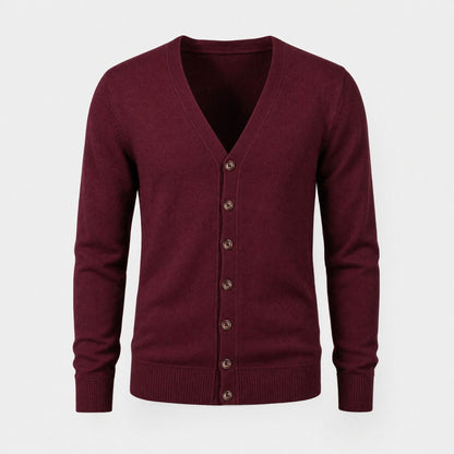 Classic V-Neck Knit Cardigan | Zyphhra