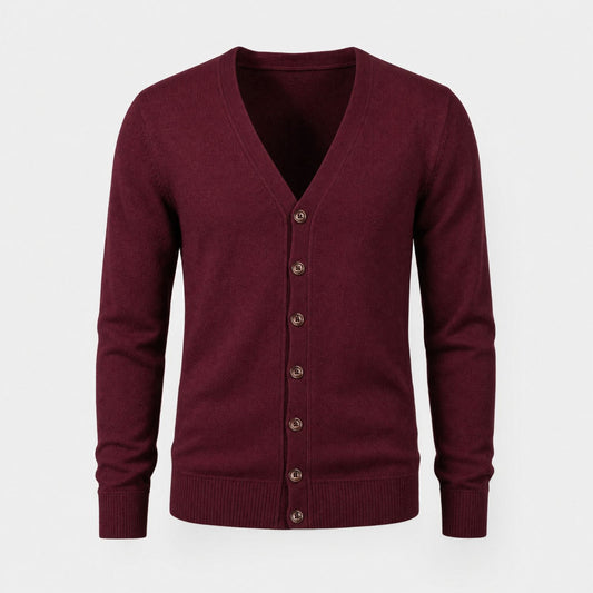 Classic V-Neck Knit Cardigan | Zyphhra
