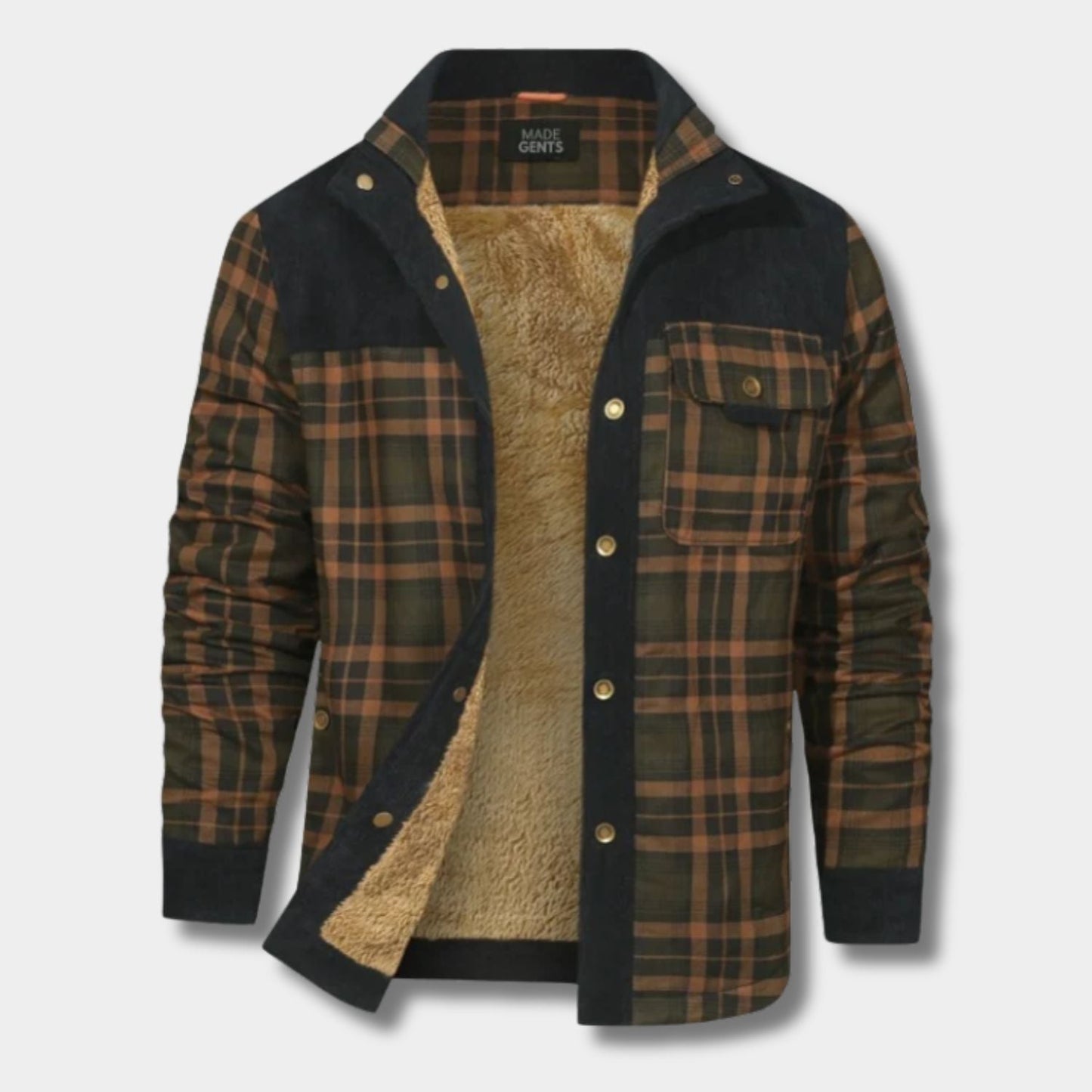 Checked Sherpa Flannel Shirt Jacket | Zyphhra