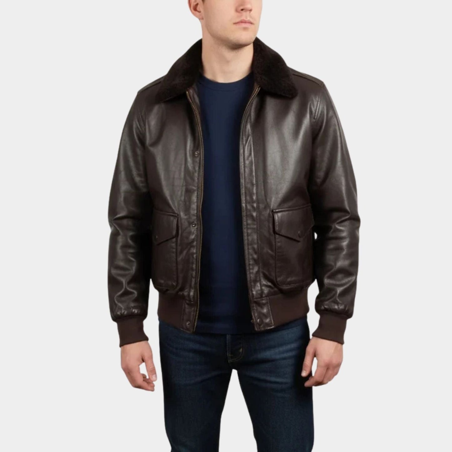 Leather Aviator Jacket | Zyphhra