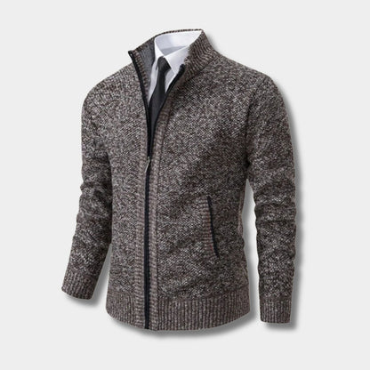Zip-Up Mock Neck Cardigan | Zyphhra