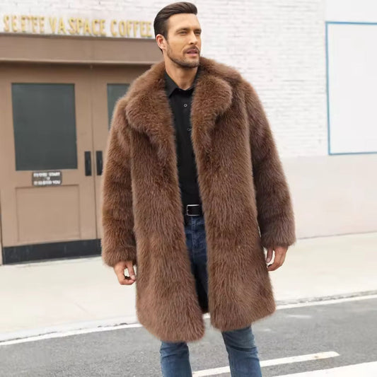Voluminous Collar Luxury Fur Coat | Zyphhra