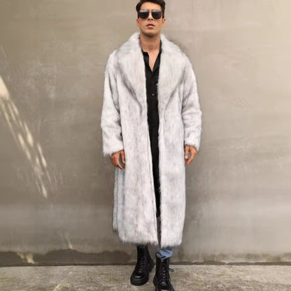 Wide Lapel Plush Fur Coat | Zyphhra