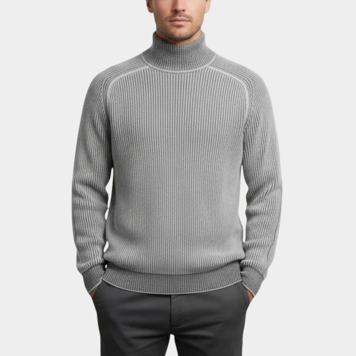 Ribbed Roll Neck Jumper | Zyphhra