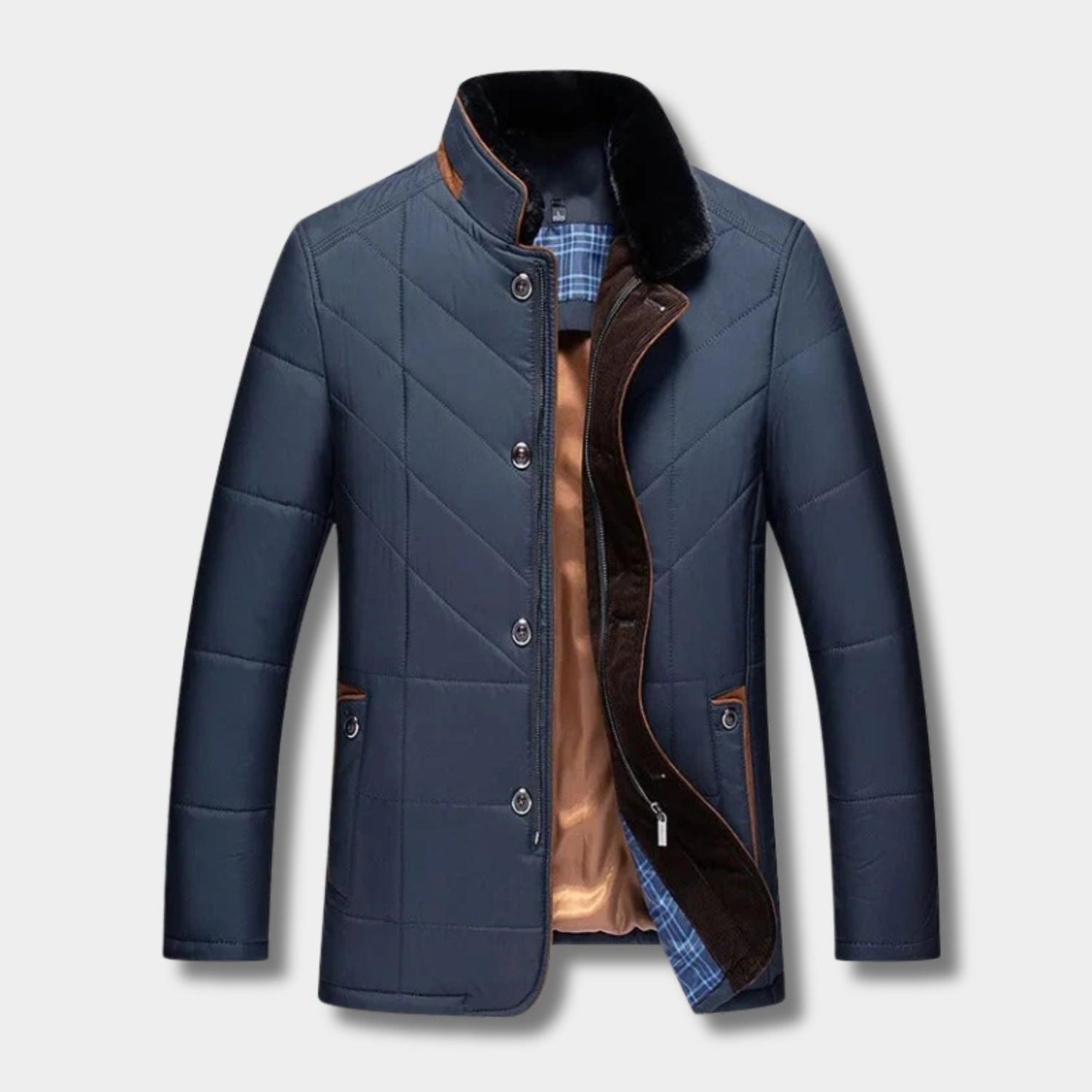 Quilted Stand Collar Winter Jacket | Zyphhra
