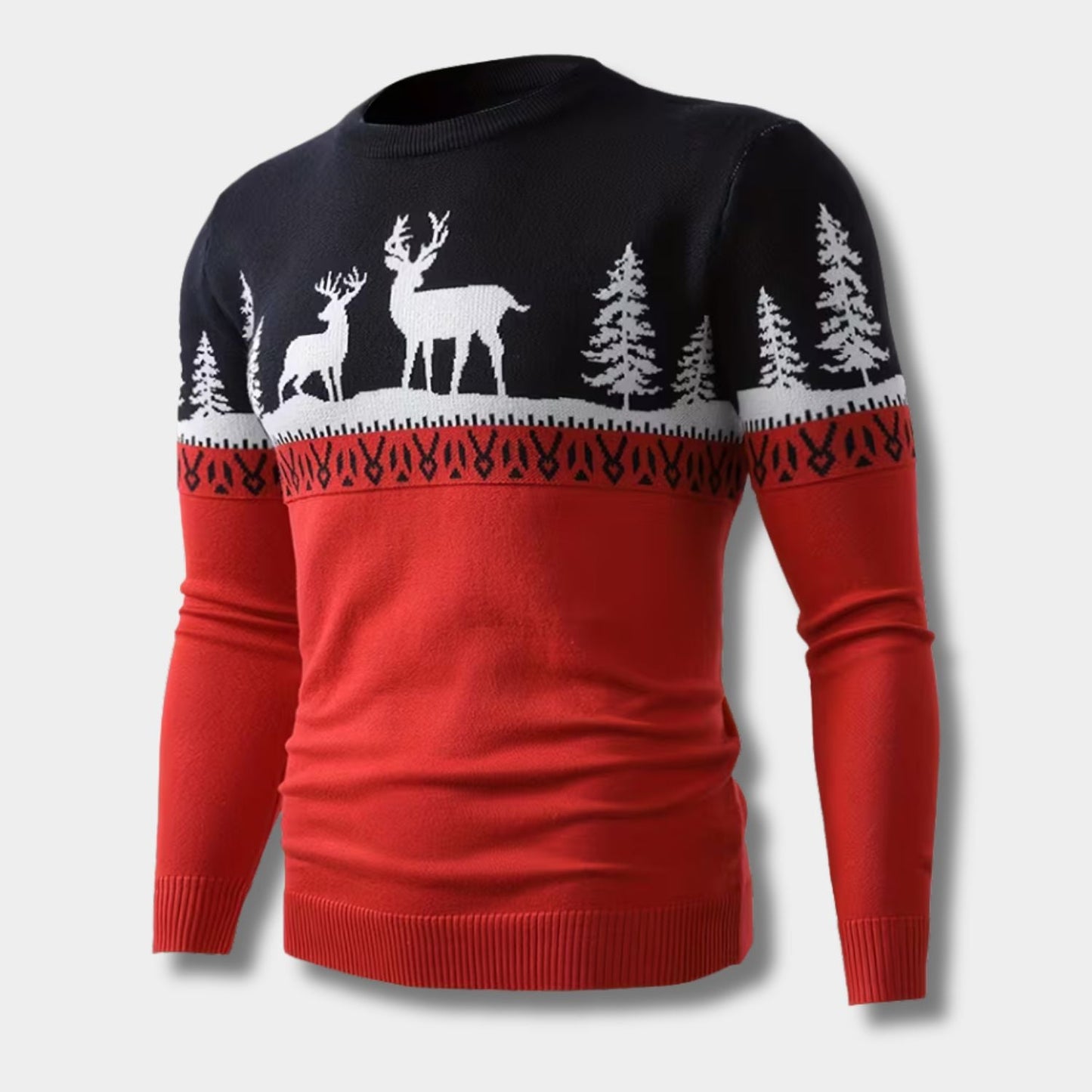 Reindeer & Pine Christmas Jumper | Zyphhra
