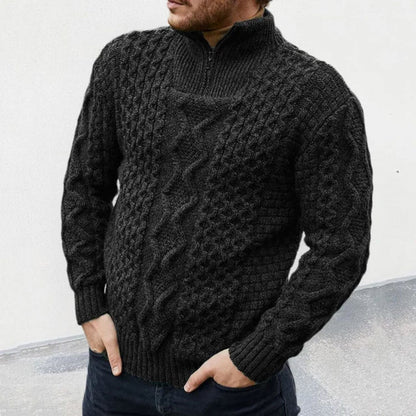 Quarter Zip Cable Knit Jumper | Zyphhra