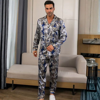 Dragon Print Lapel Pyjama Set | Zyphhra