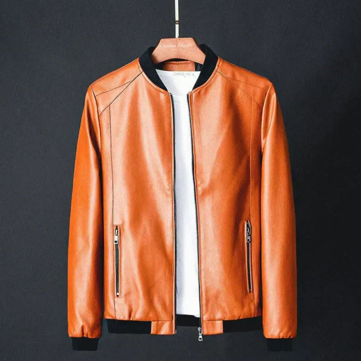 Classic Zip Leather Jacket | Zyphhra