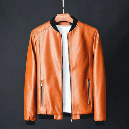 Classic Zip Leather Jacket | Zyphhra