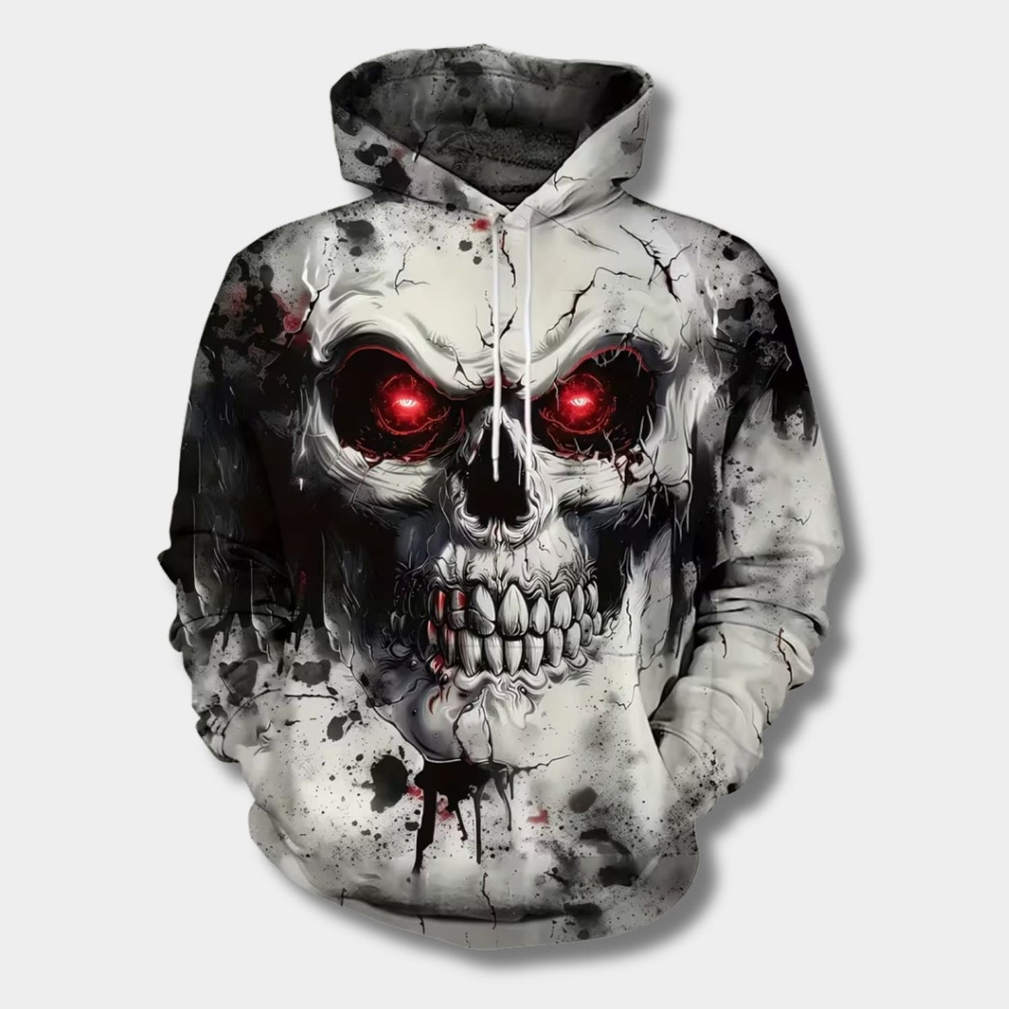 Novelty Skull Graphic Print Hoodie | Zyphhra