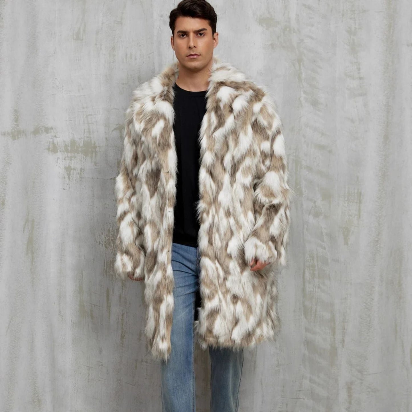 Animal Print Faux Fur Coat | Zyphhra