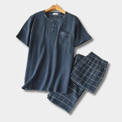 Textured Short Sleeve Pyjama Set | Zyphhra