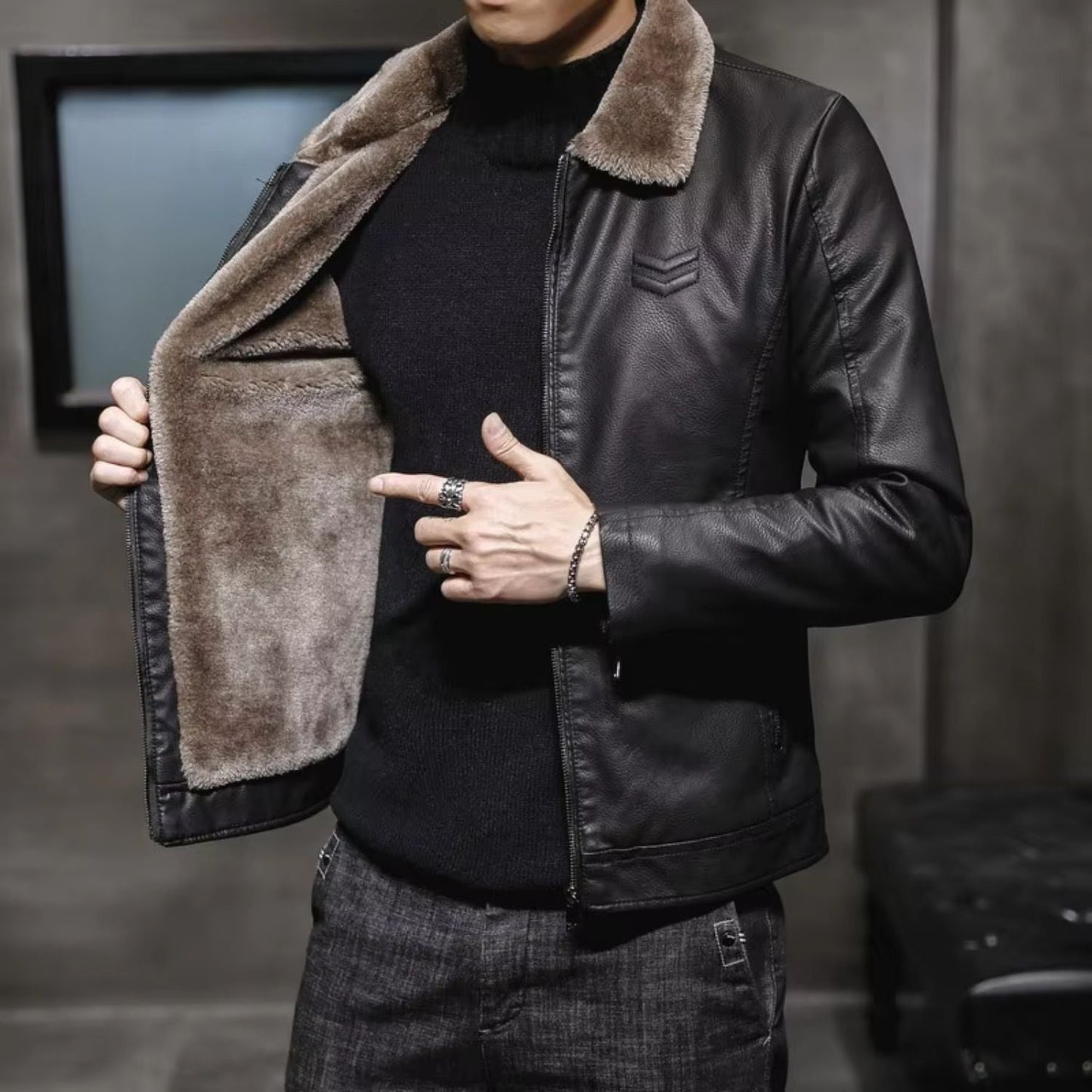 Thermal Lined Leather Jacket | Zyphhra