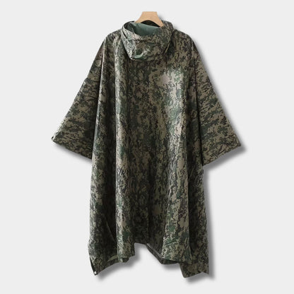 Camouflage Hooded Poncho Rain Coat | Zyphhra
