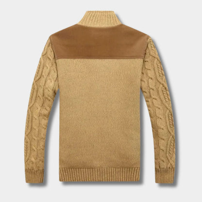 Sherpa Cable Knit Cardigan | Zyphhra