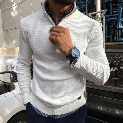 Quarter-Zip Textured Pullover | Zyphhra