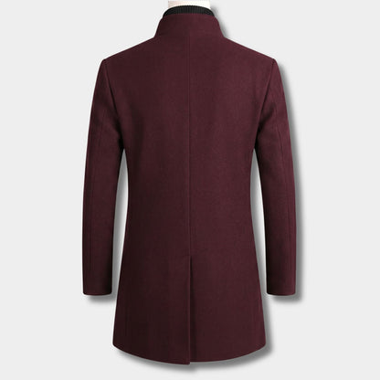 High Neck Wool Blend Over Coat | Zyphhra