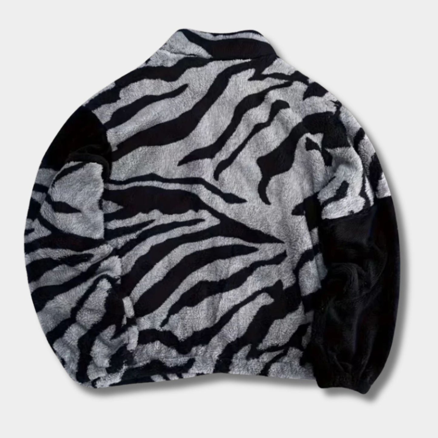 Zebra Print Faux Fur Jacket | Zyphhra
