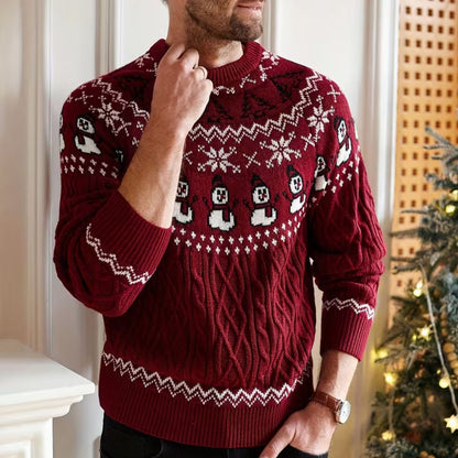 Snowman Cable Knit Christmas Jumper | Zyphhra