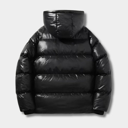Glossy Hooded Puffer Jacket | Zyphhra