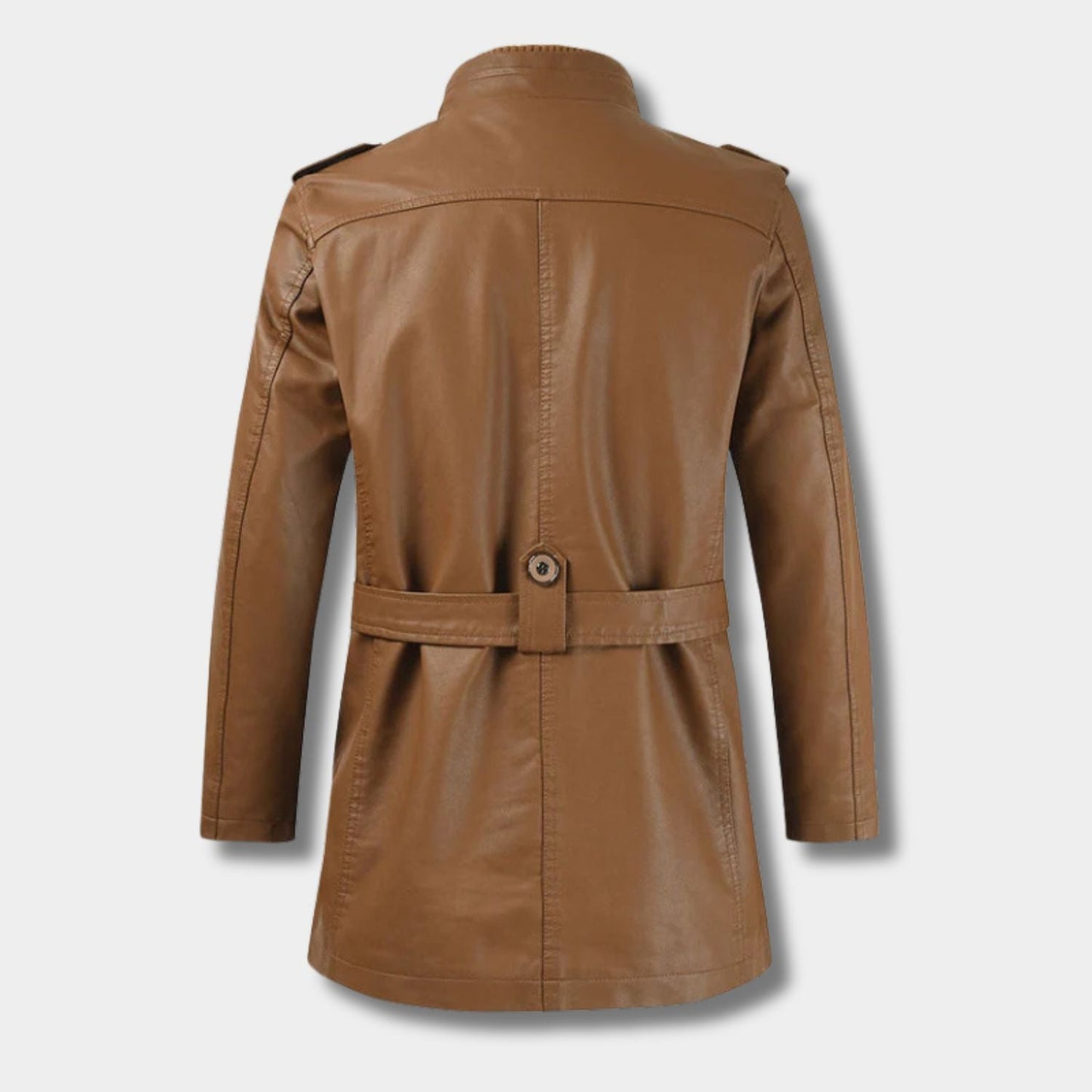 Long Utility Leather Coat | Zyphhra
