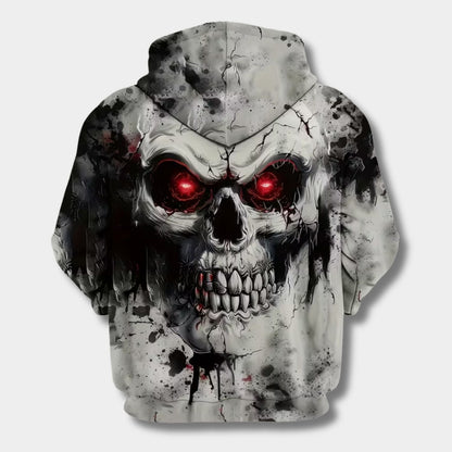 Novelty Skull Graphic Print Hoodie | Zyphhra